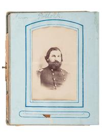 [CIVIL WAR]. A group of 2 CDV albums, one containing cartes de visite of Lt. Colonel Samuel McLean Pollock (1829-1895), 6th Iowa Cavalry, with family photos.