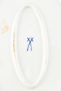 Three Meissen Porcelain Pierced Tablewares in the Blue Onion Pattern