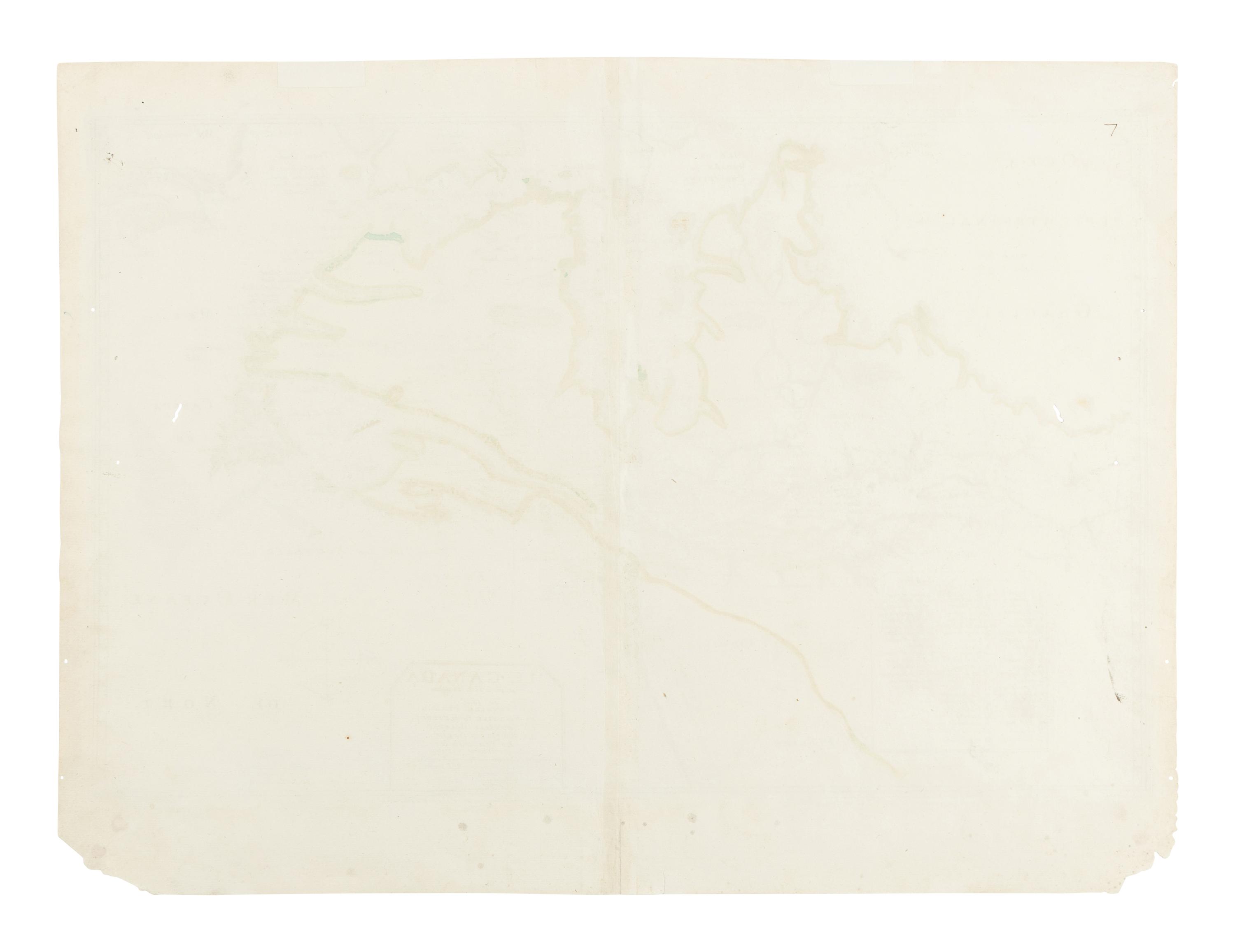 [MAP]. CHAMPLAIN, Samuel De (1574-1635) and Pierre DU VAL (1619-1683). Le Canada Faict par le Sr de Champlain ou sont La Nouvelle France, La Nouvelle Angleterre, La Nouvelle Holande, La Nouvelle Suede, La Virginie &c. Avec les Nationes Voisines . Paris, ca 1664.