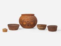 A group of five California baskets, early 20th century
