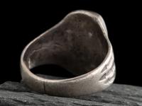 Navajo Stamped Ingot and Turquoise Ring