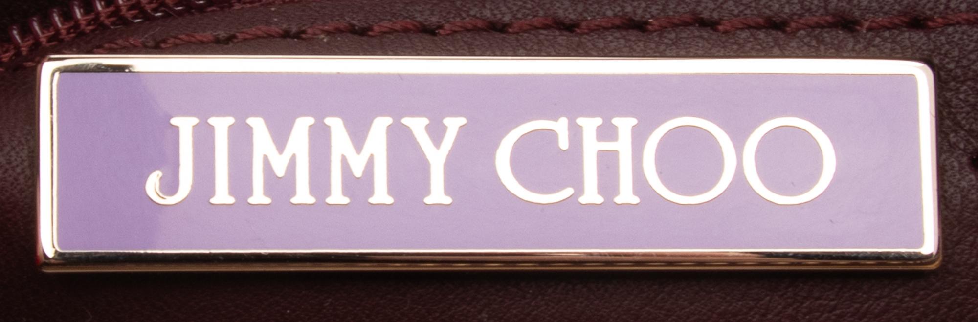 Jimmy Choo, Purple Velvet & Snakeskin Handbag