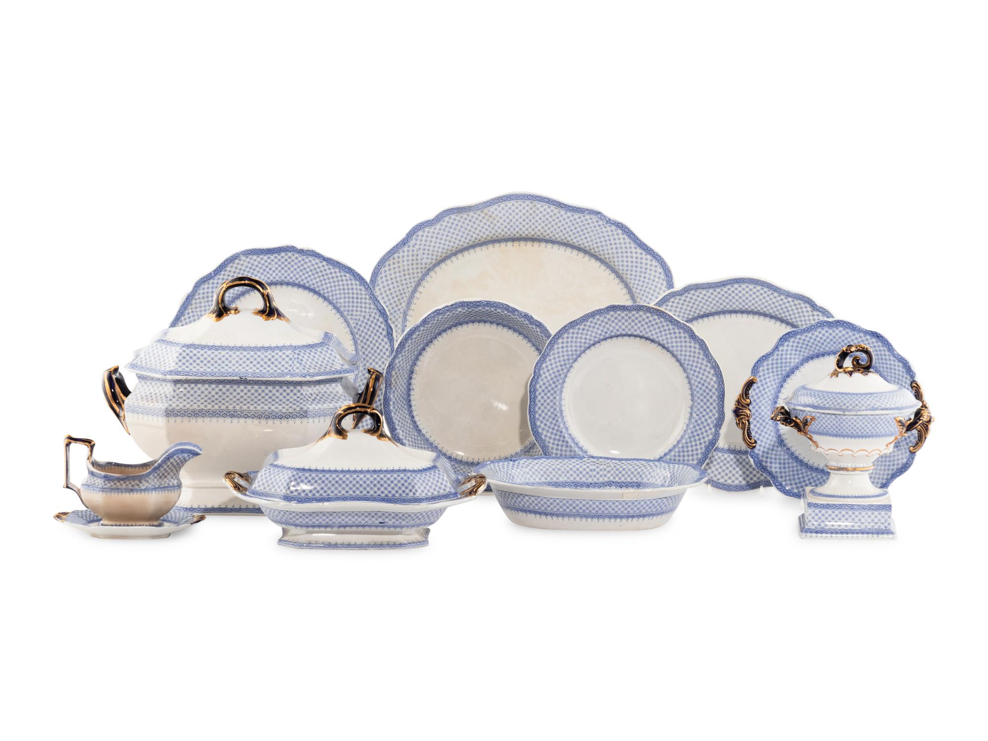 A Large English Ironstone Dinner Service