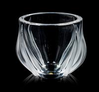 A Lalique Glass Vase Height 4 1/2 inches.