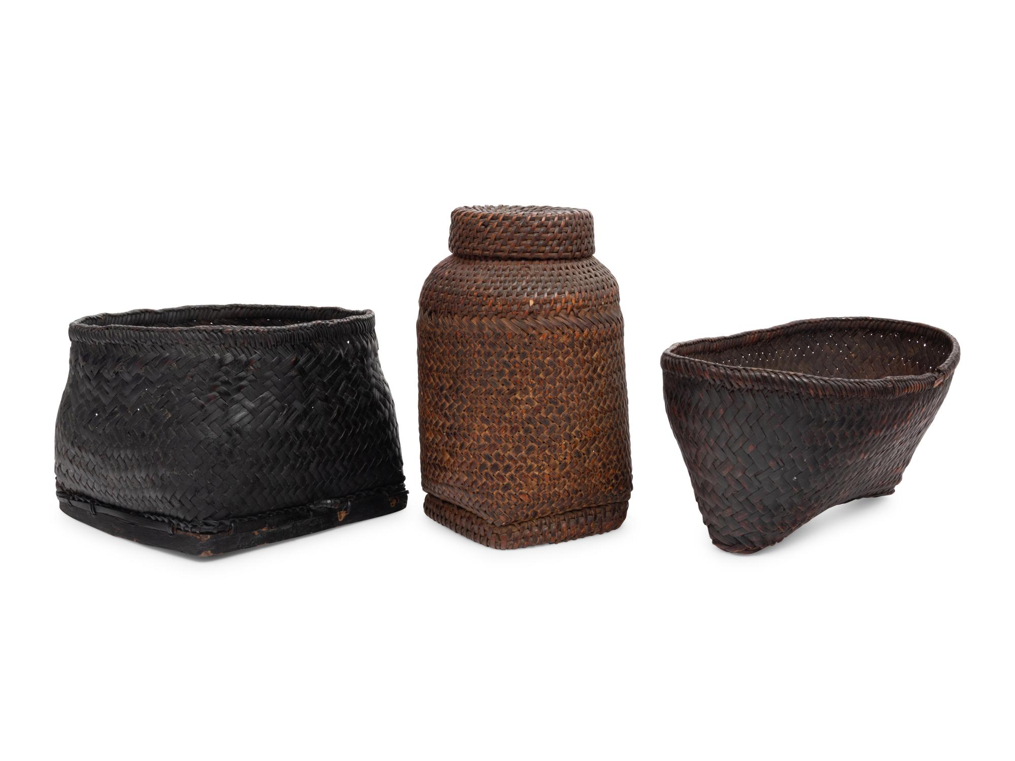 Three Japanese Ikebana Flower Arranging Vessels