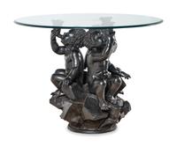A Continental Patinated Cast Metal Center Table