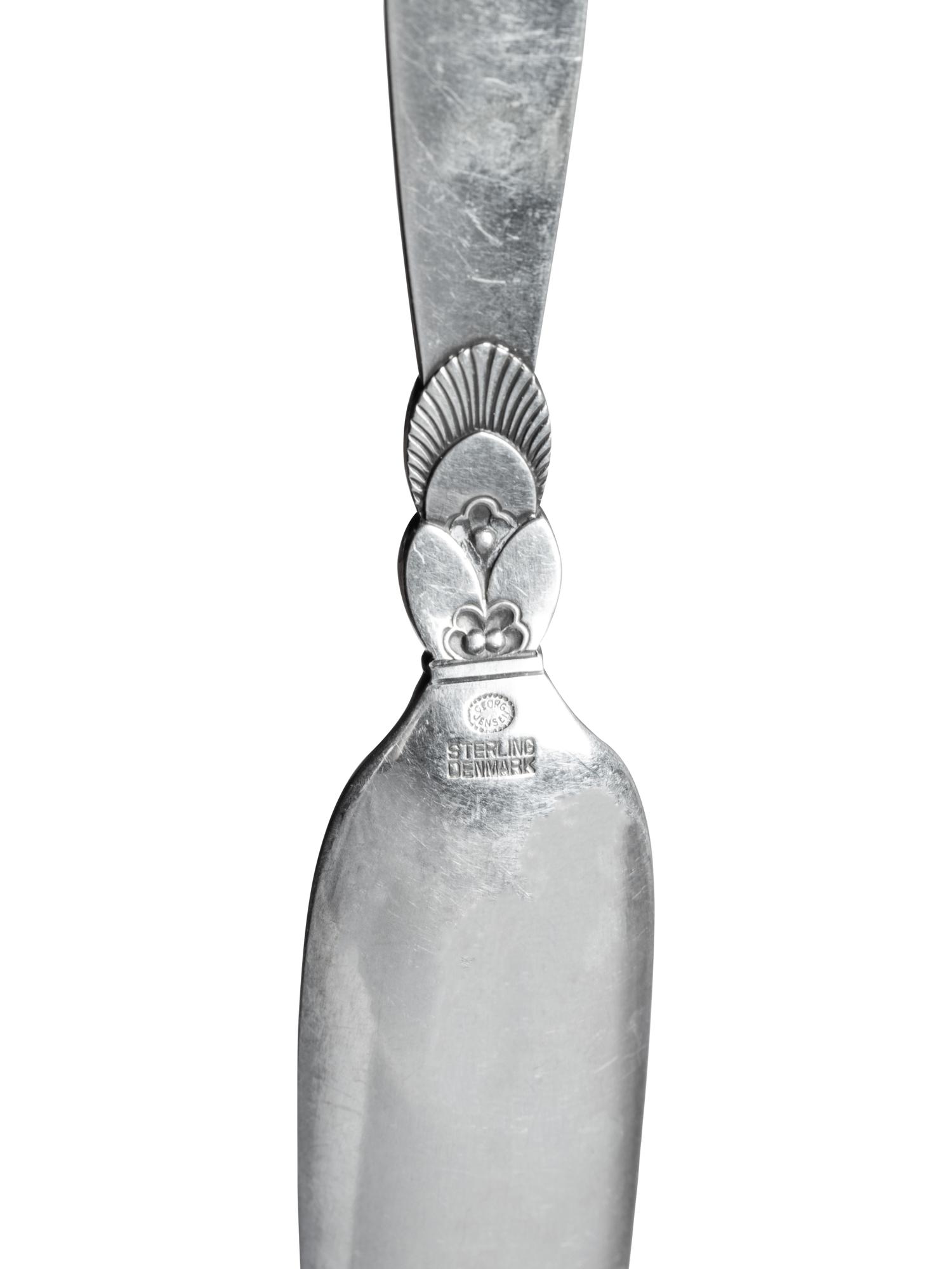 Three Georg Jensen Silver Flatware Articles