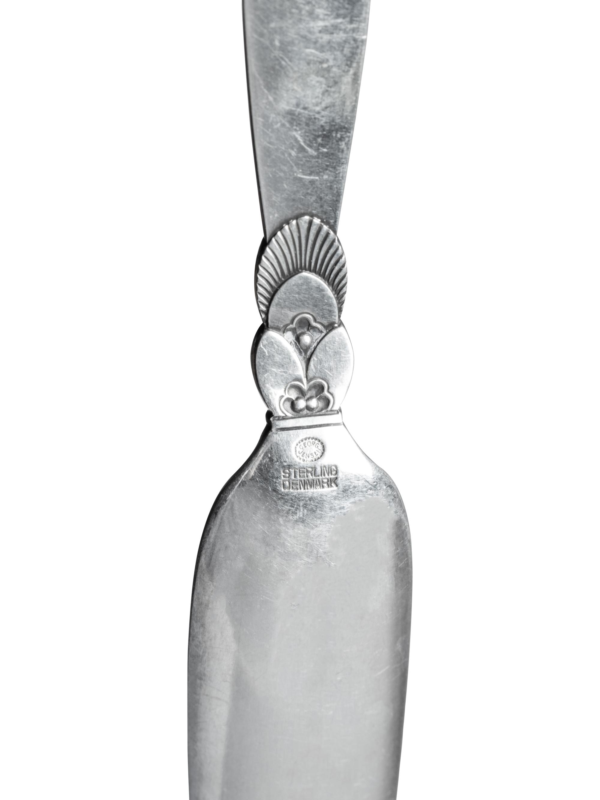 Three Georg Jensen Silver Flatware Articles
