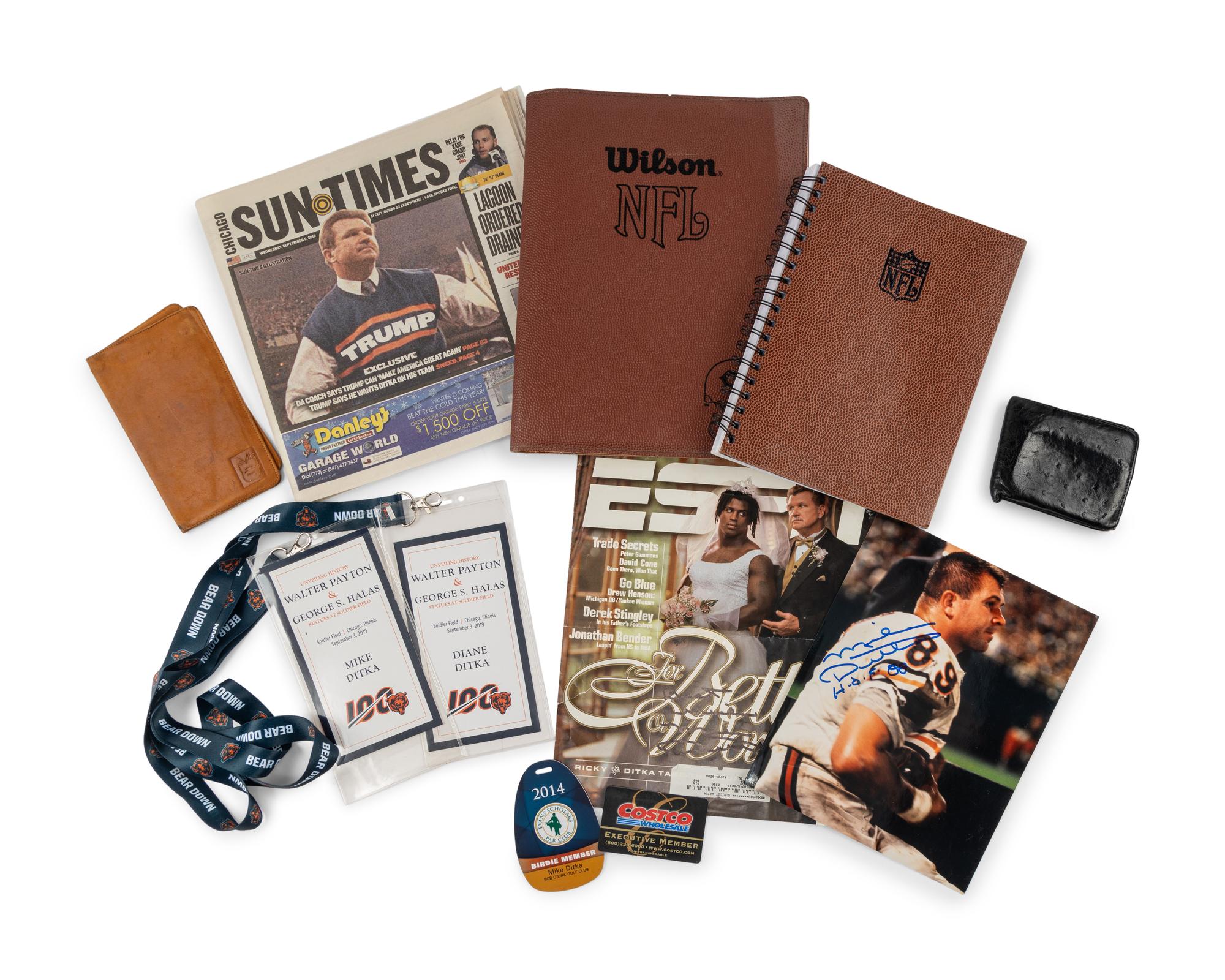 A Group of Ephemera and Personal Momentos from The Collection of Mike Ditka