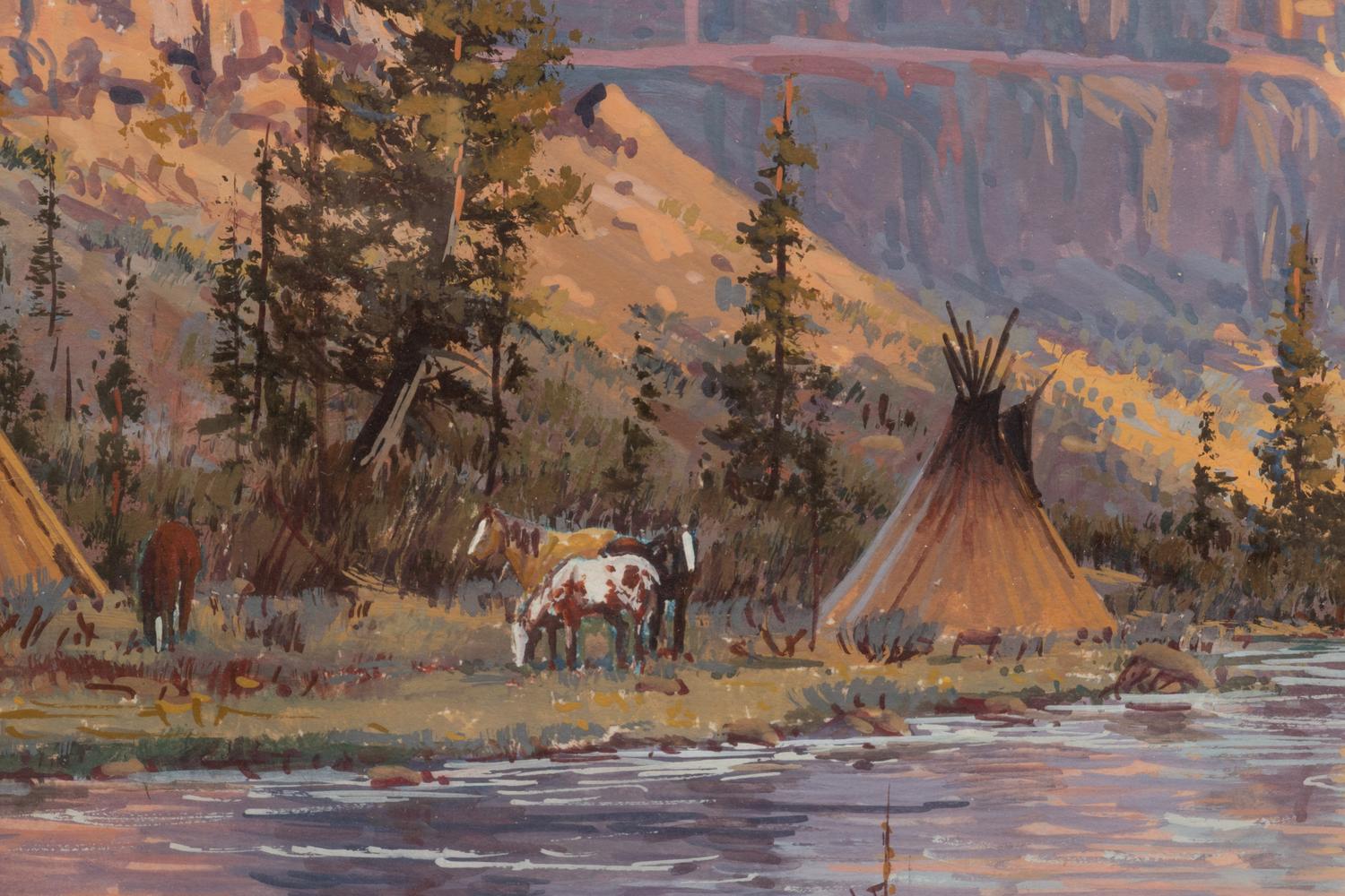 River Camp Scene