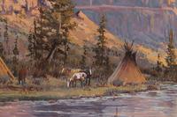 River Camp Scene