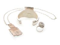 Silver and Royston Turquoise Necklace AND Cuff Bracelet Set, PLUS