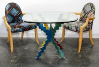 Style of Peter Dudley, , a table and four chairs