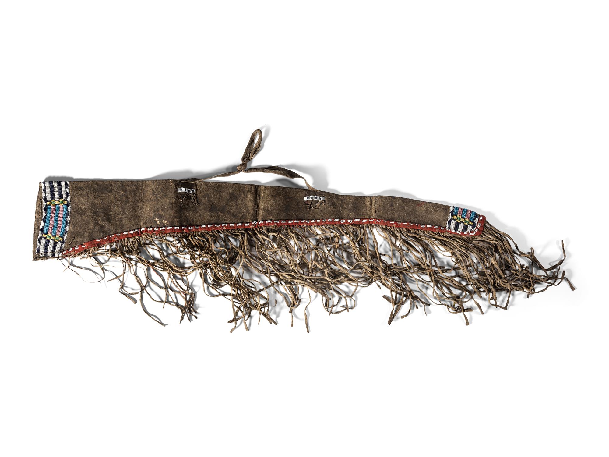 Central Plains Beaded Buffalo Hide Rifle Scabbard