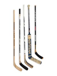 A Group of Hockey Sticks