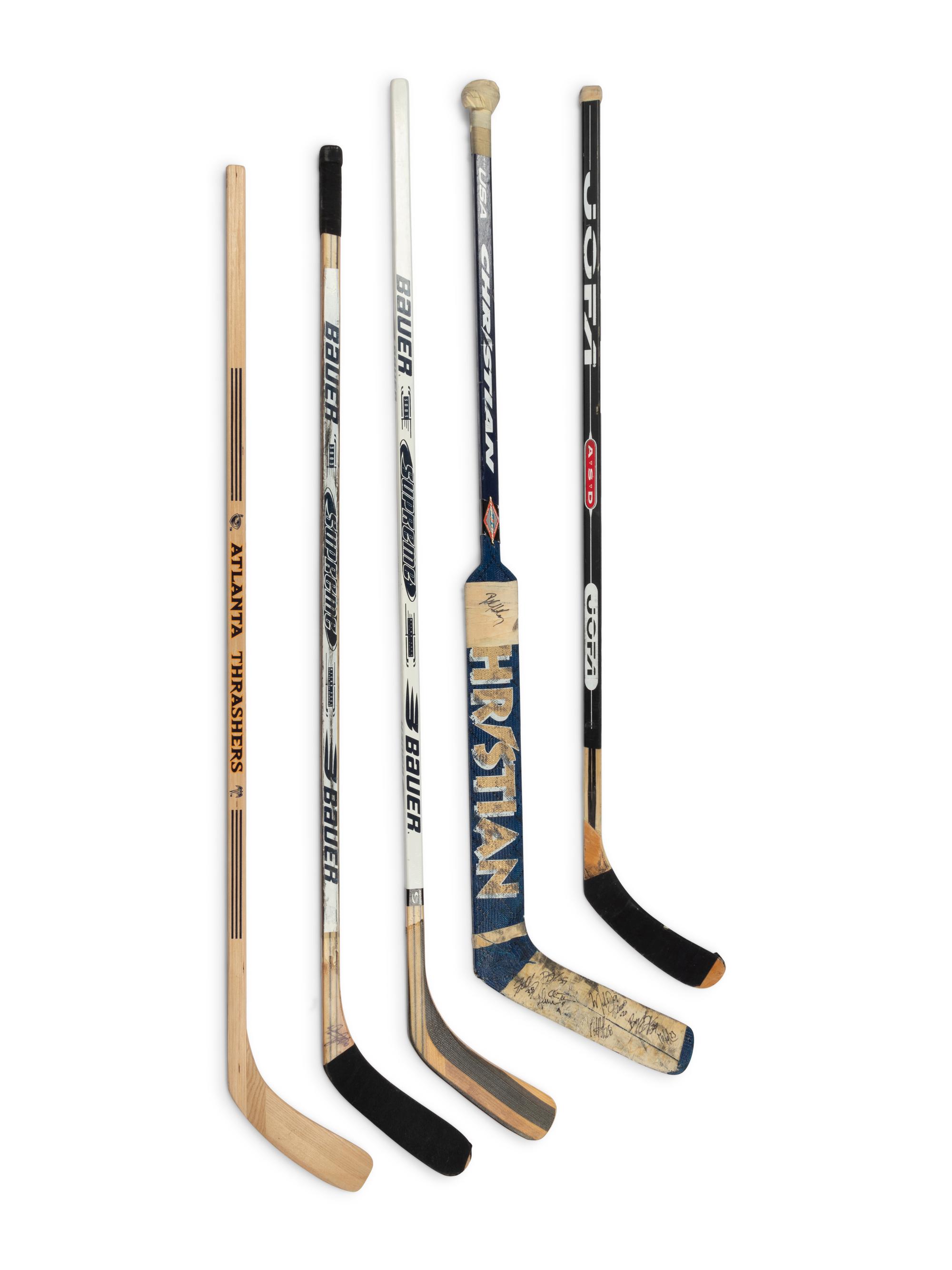 A Group of Hockey Sticks