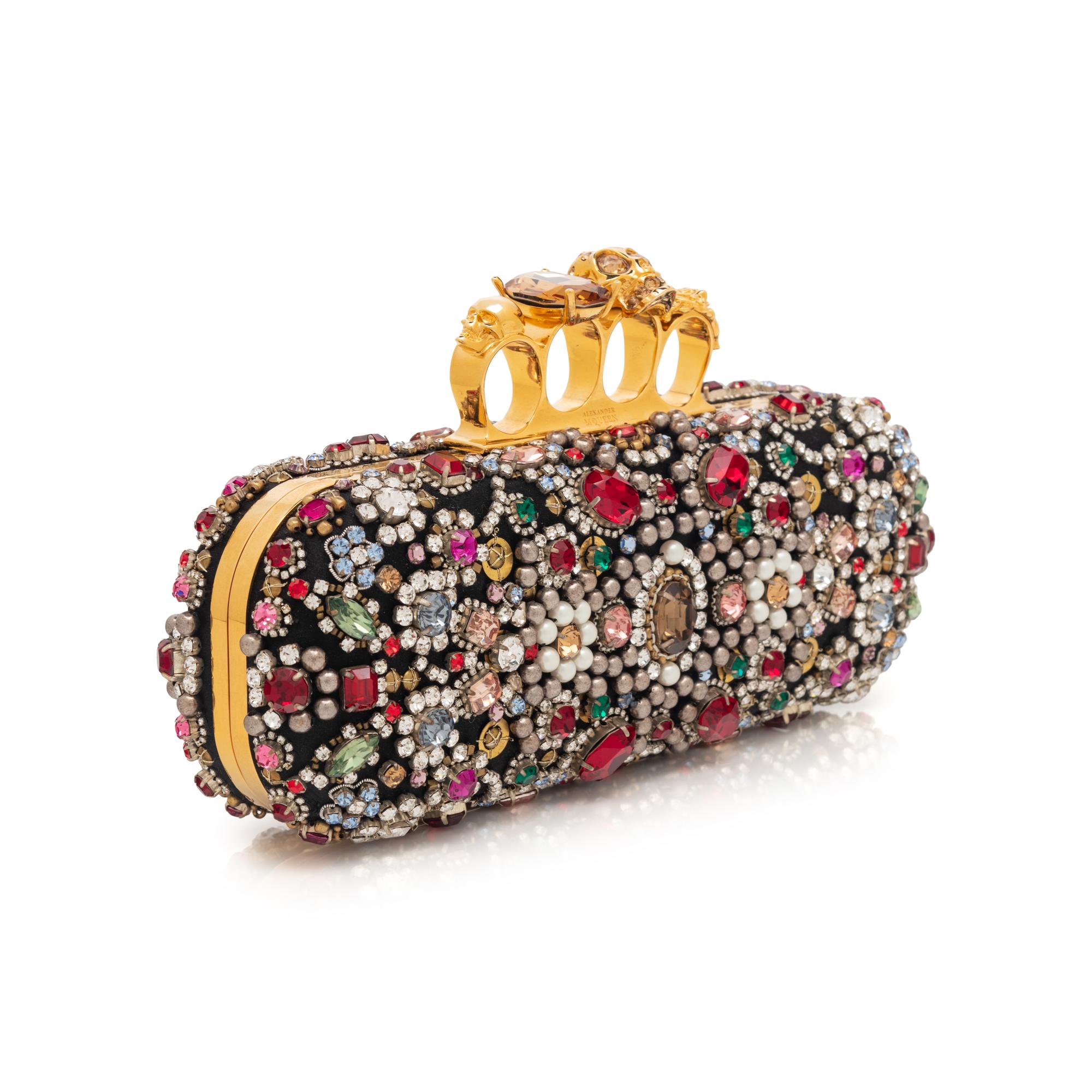 Alexander McQueen Rhinestone Knuckle Clutch