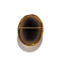 A Neoclassical Gold and Sardonyx Cameo Brooch with a Portrait Head of a Goddess