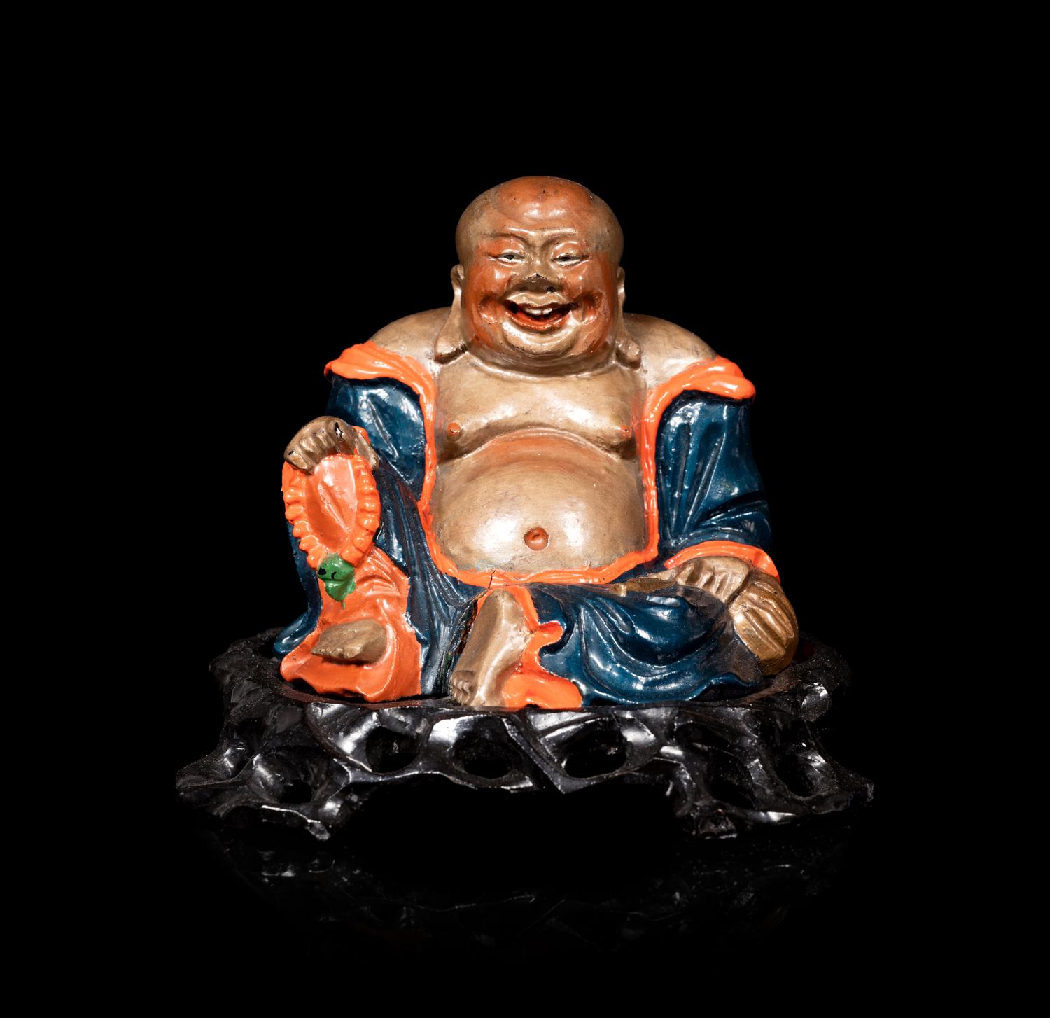 A Chinese Lacquer Figure of Mile Buddha