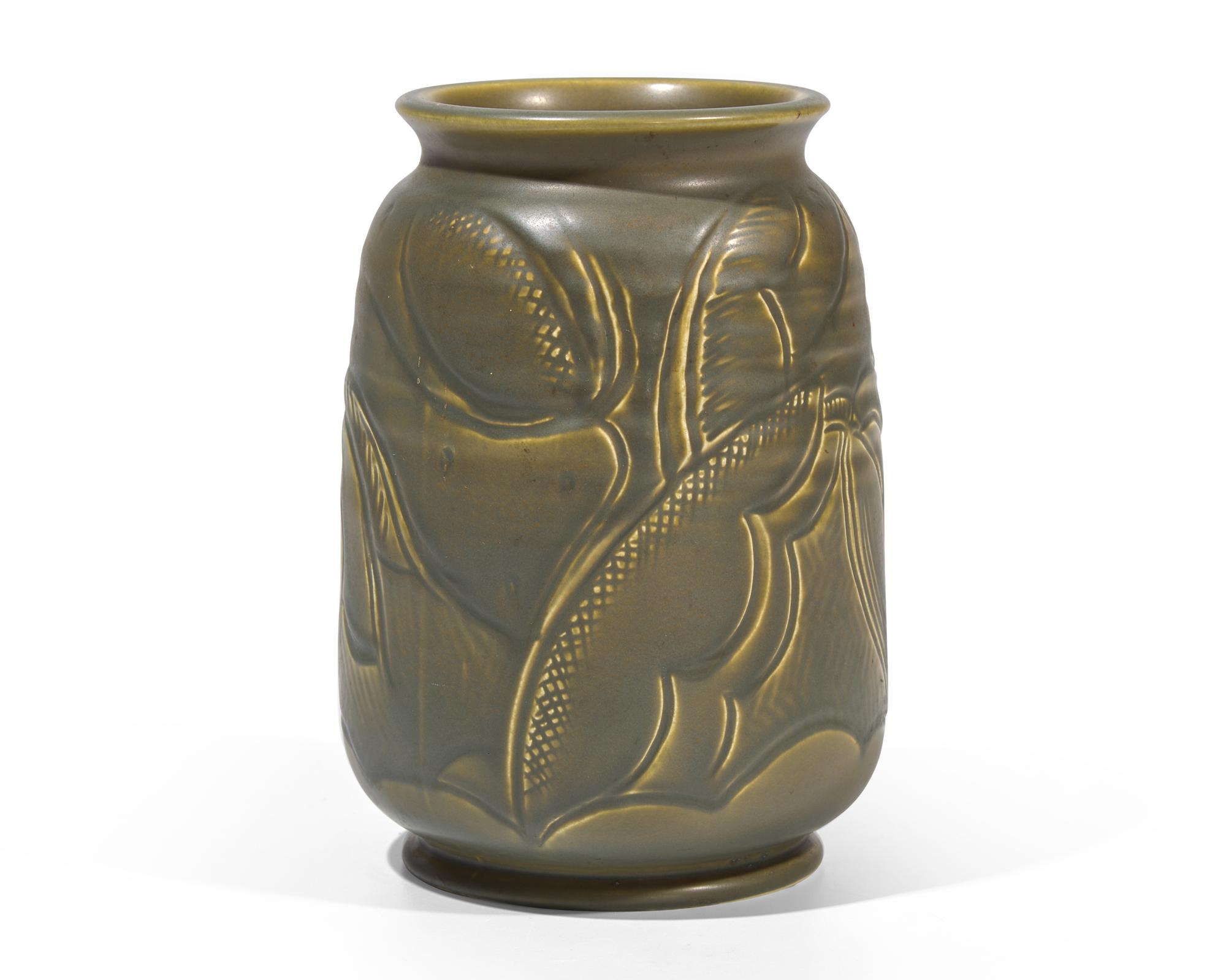 A Susie Copper Green Glazed Earthenware Vase