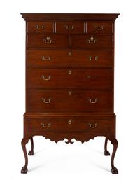 A Chippendale Style Mahogany Tall Chest — KITTINGER