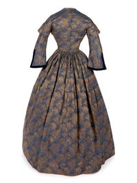 Iridescent Silk Jacquard Evening Dress, 1850s