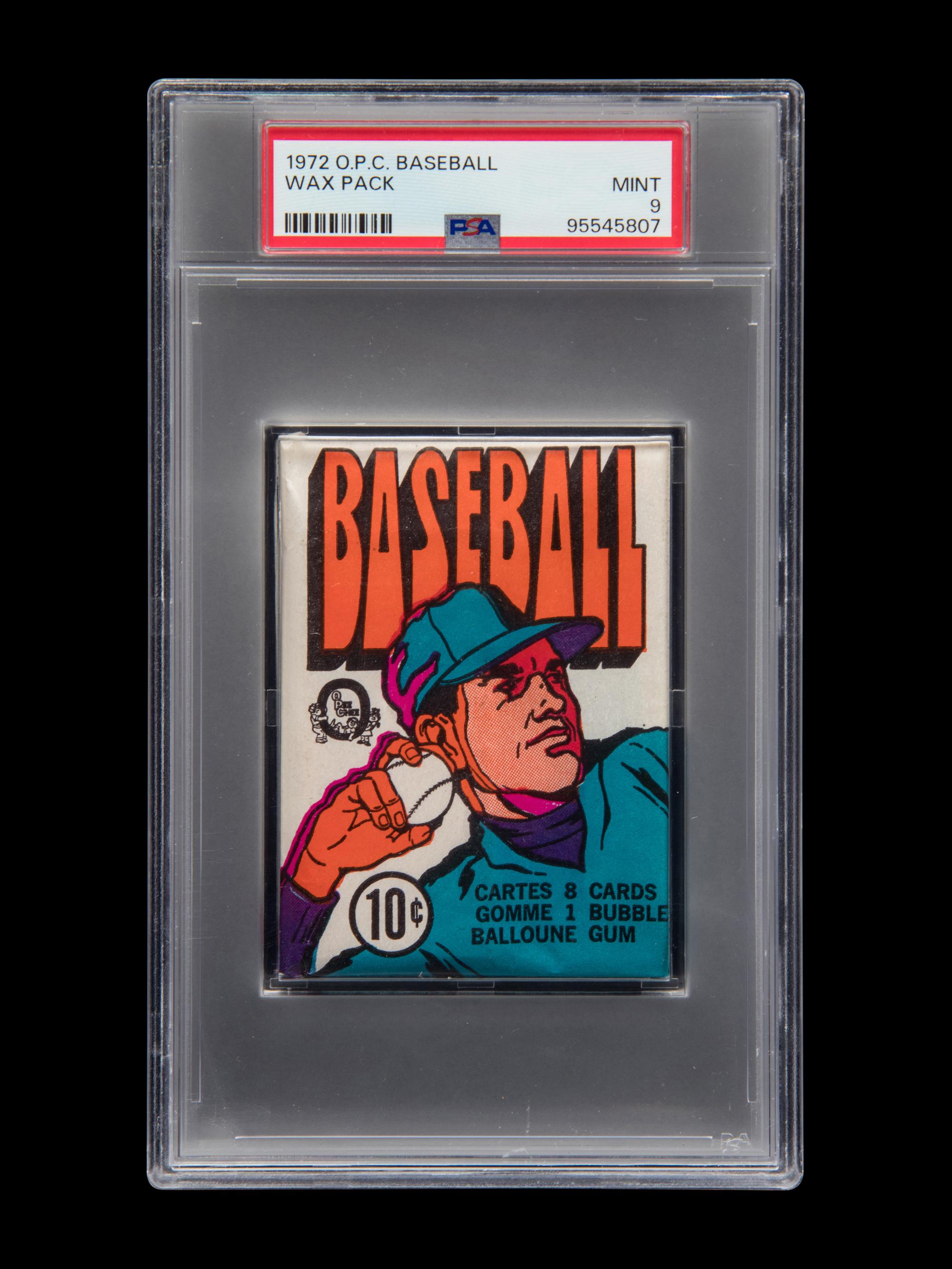 A Sealed Unopened Wax Pack of 1972 O-Pee-Chee Baseball Cards (PSA 9 MINT)