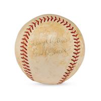 A Vintage Mulit Signed Autograph Baseball Featuring Hall of Famers and Notables (Beckett Authentication Services Letter of Authenticity)