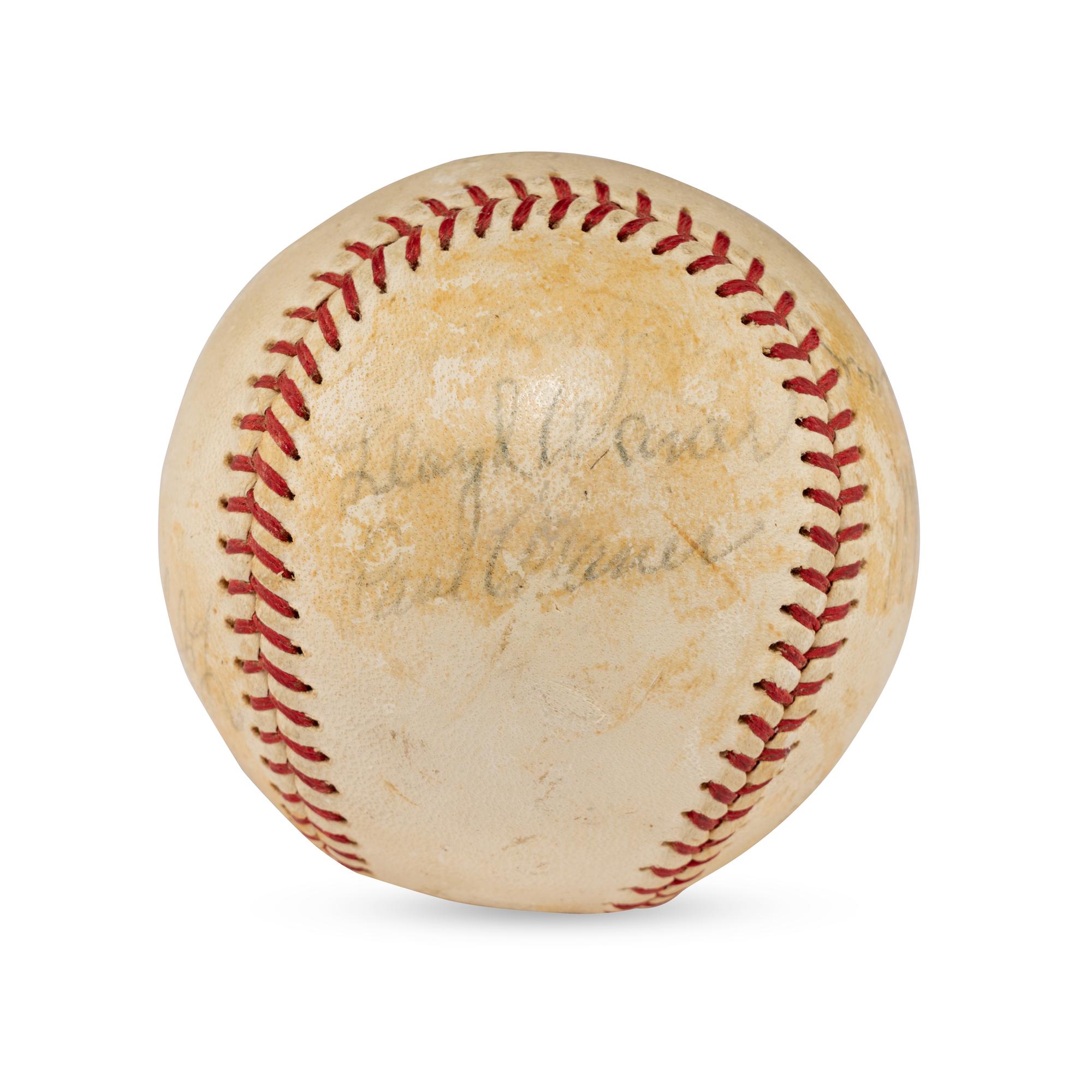 A Vintage Mulit Signed Autograph Baseball Featuring Hall of Famers and Notables (Beckett Authentication Services Letter of Authenticity)