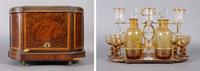 A French Mahogany Cave a Liquor, Paul Sormani, Height 10 3/4 x width 14 1/2 inches.