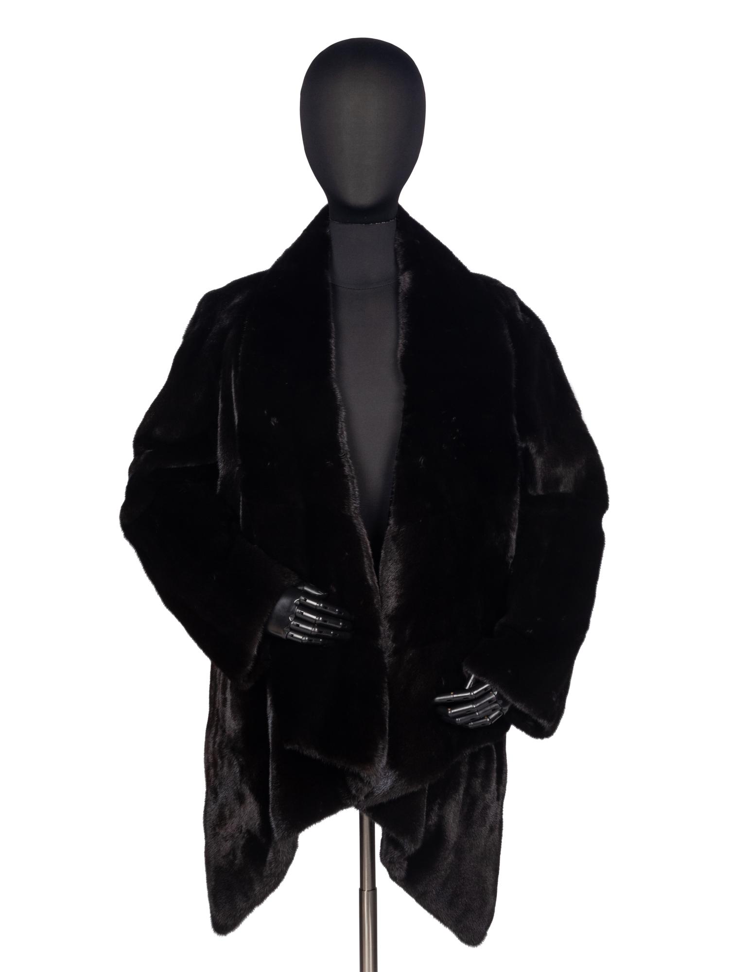 Michael Kors Ranch Mink Draped Coat