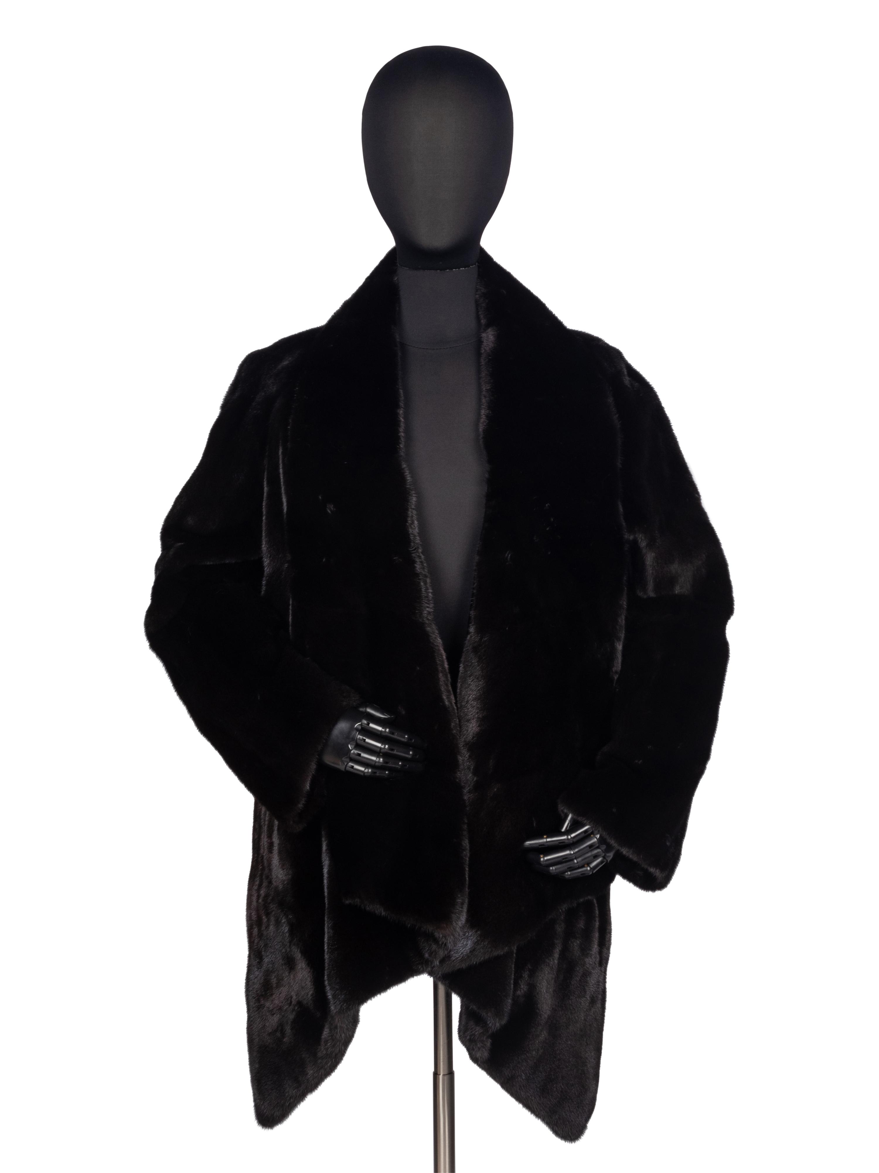Michael Kors Ranch Mink Draped Coat