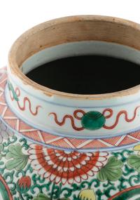A Chinese Export Famille Verte Porcelain Vase