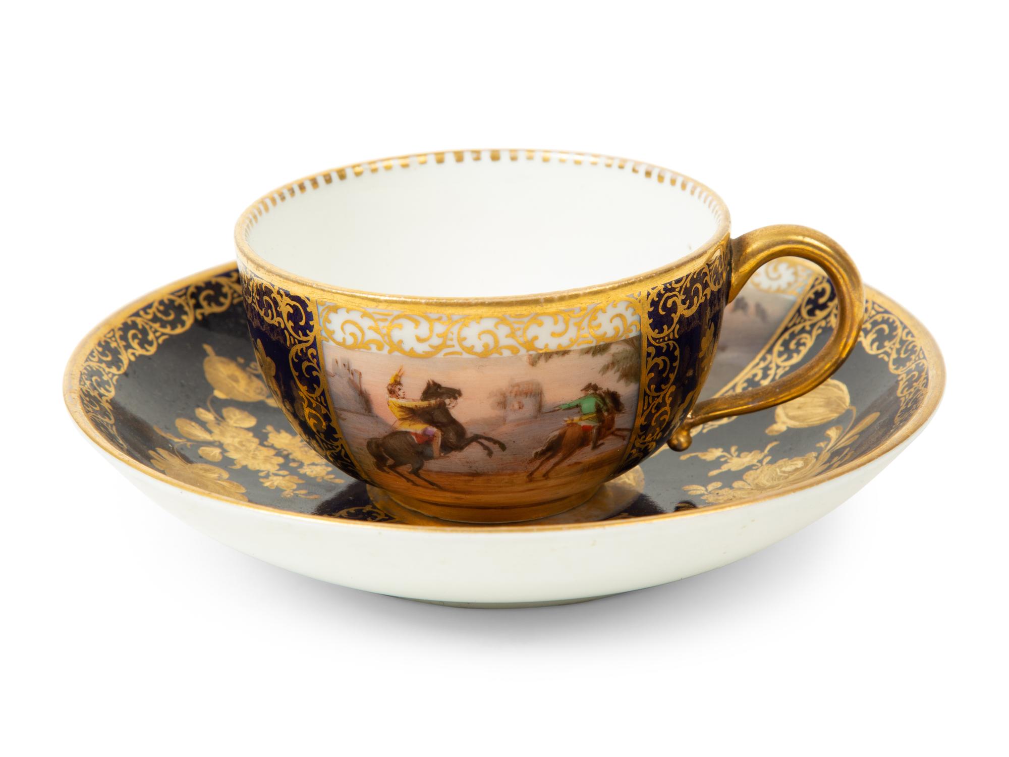 Six Meissen Porcelain Cups and Saucers — 19TH/20TH CENTURY