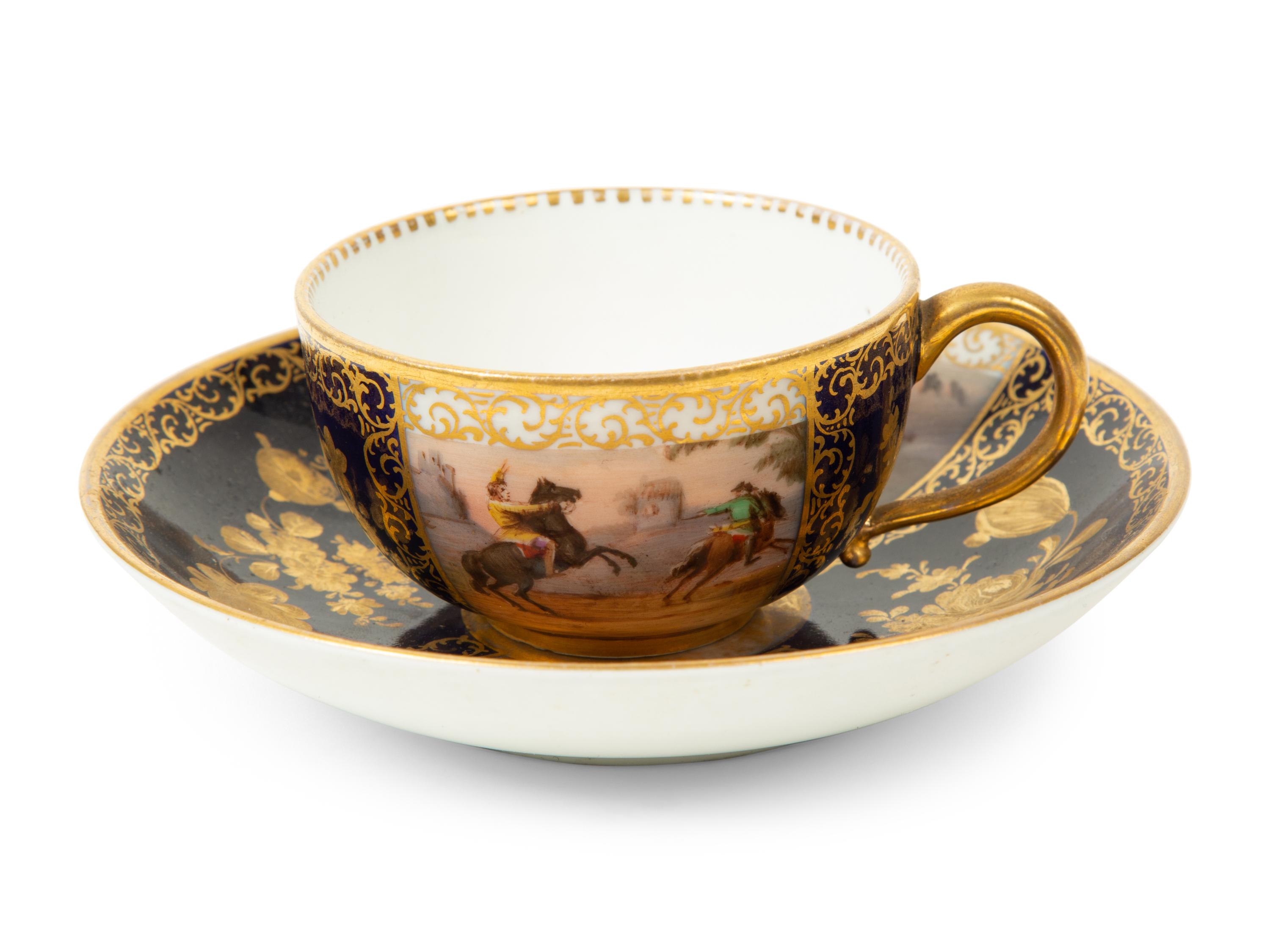 Six Meissen Porcelain Cups and Saucers — 19TH/20TH CENTURY