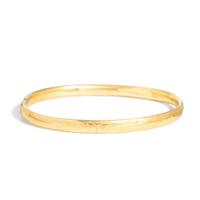 TWO YELLOW GOLD BANGLE BRACELETS