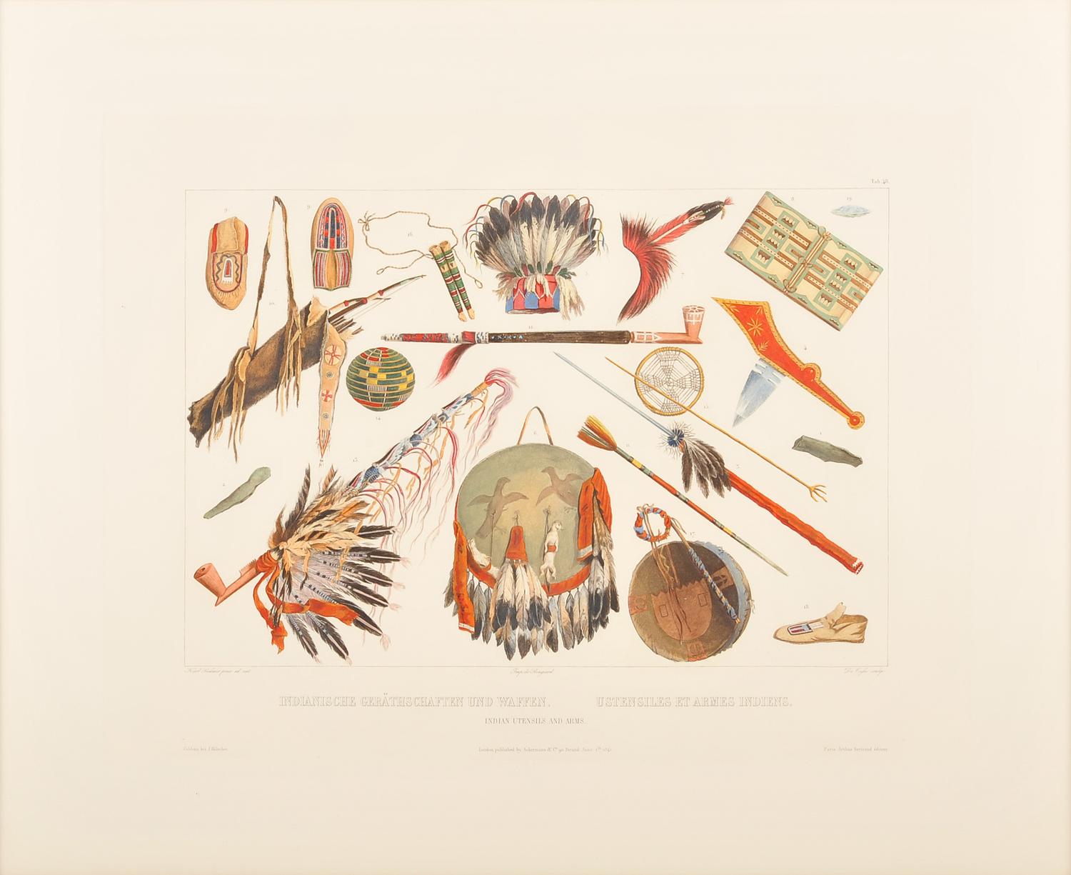 A Group of seven reproduction Karl Bodmer prints, comprising: