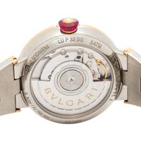 BULGARI, STAINLESS STEEL, ROSE GOLD, MOTHER OF PEARL, AND DIAMOND 'LUCEA' WATCH