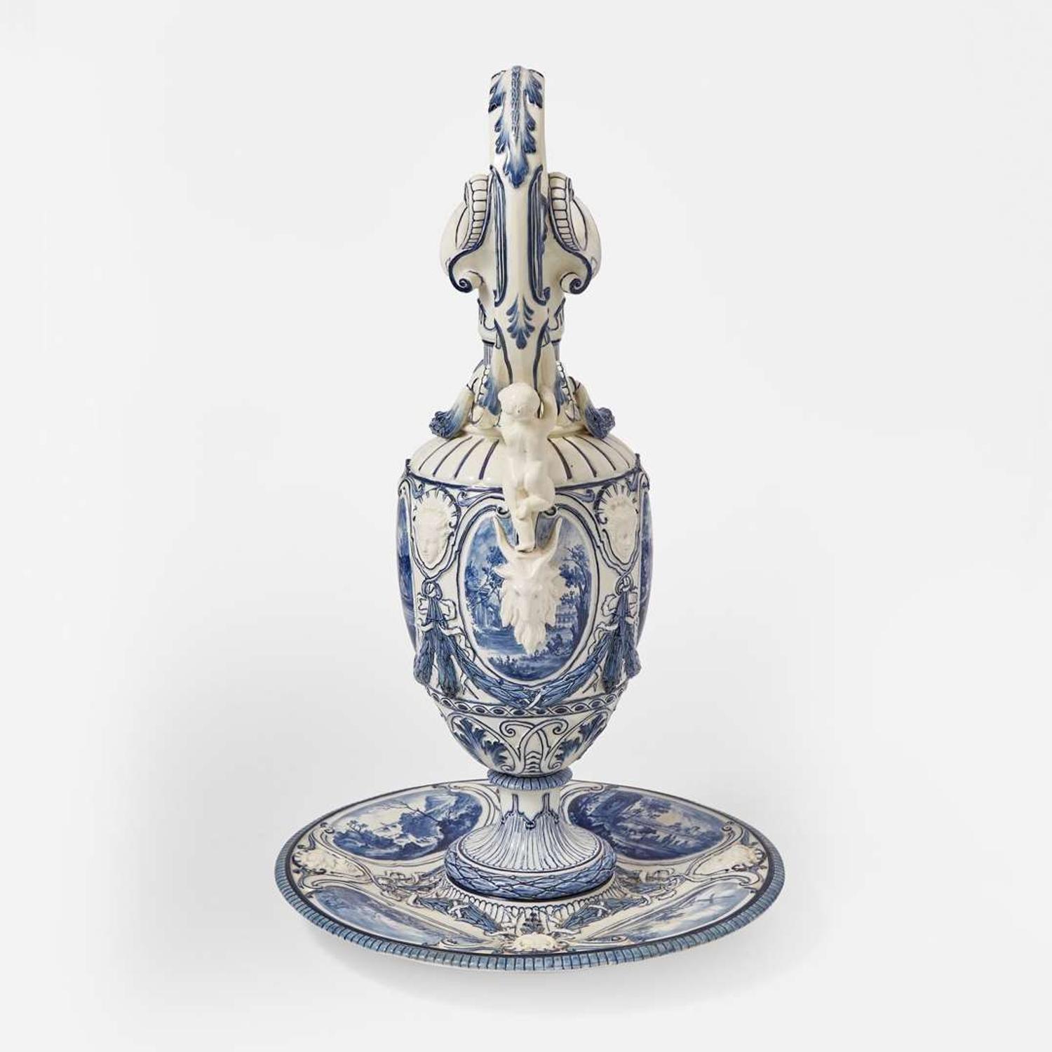 A Monumental Renaissance-Style Ewer and Stand UK, 1870s