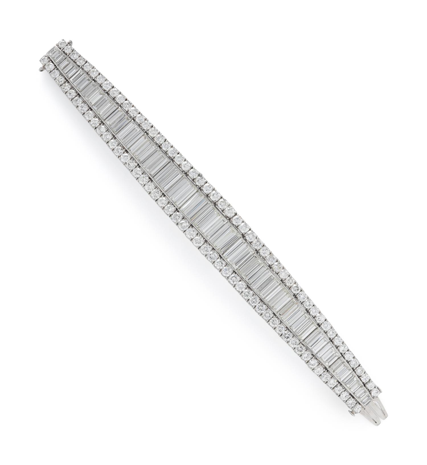 PLATINUM AND DIAMOND BRACELET