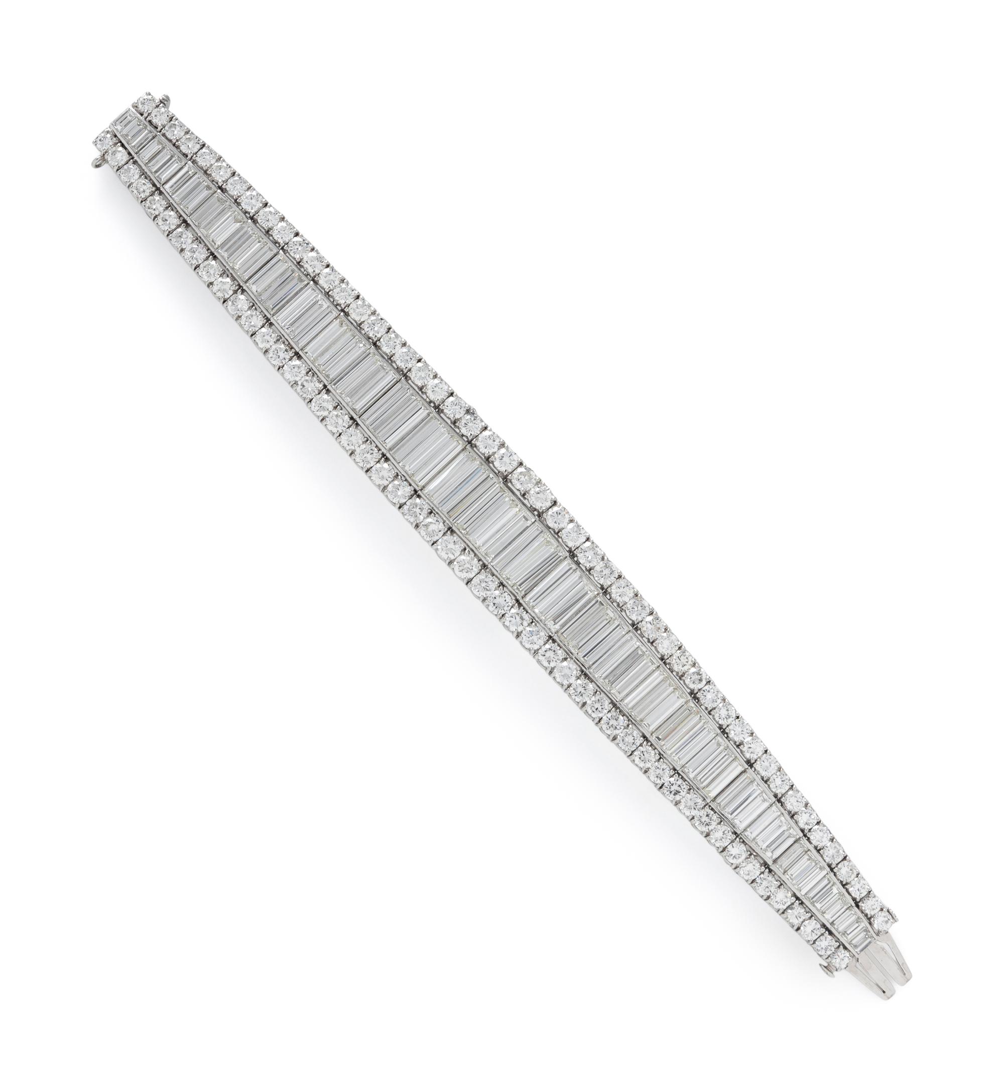 PLATINUM AND DIAMOND BRACELET