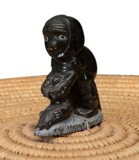 Lidded Storage Basket with Soapstone Finial