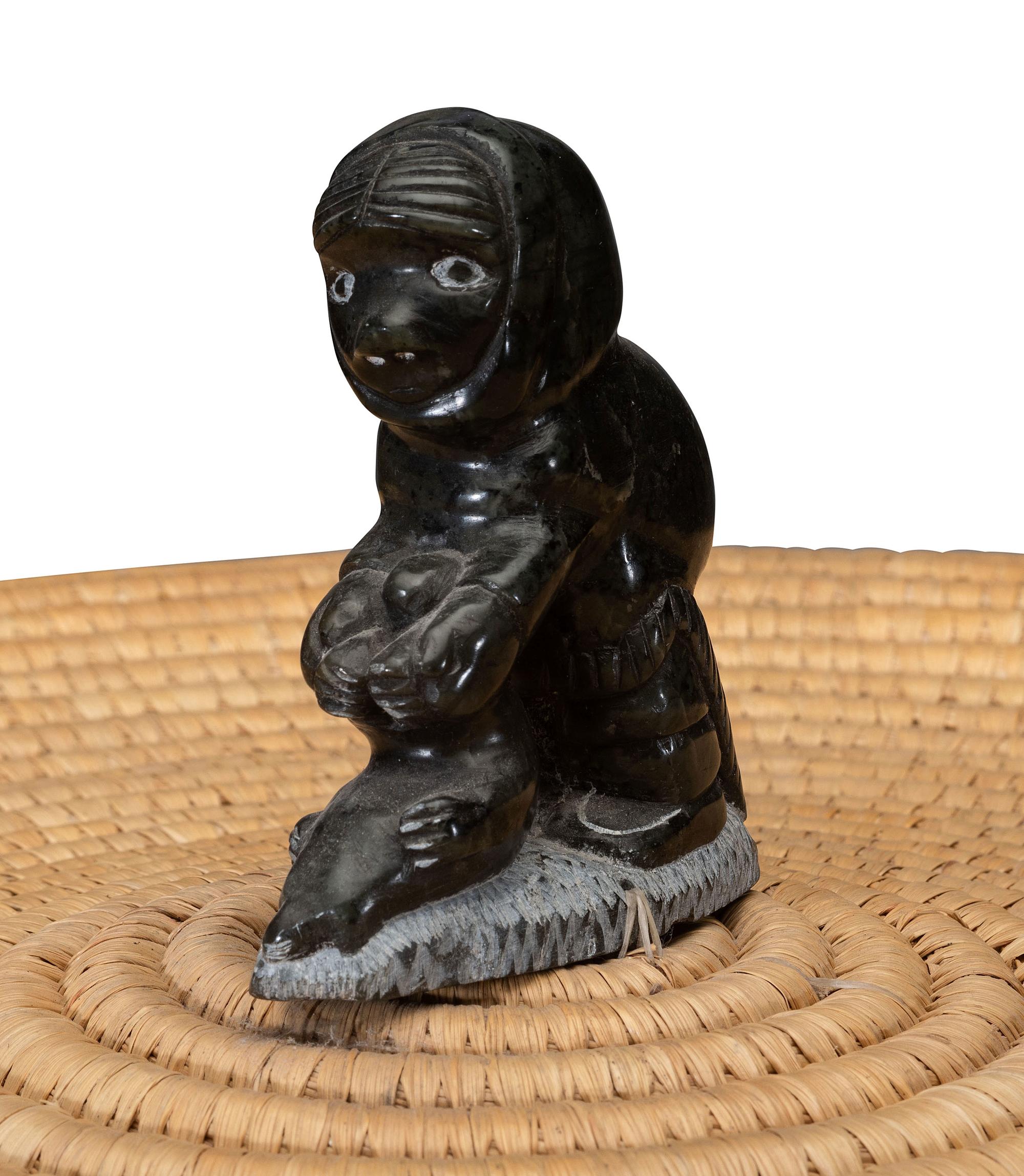 Lidded Storage Basket with Soapstone Finial