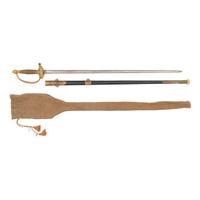 1864 Dated Ames U.S. Model 1840 NCO Sword with Scabbard & Cloth Bag