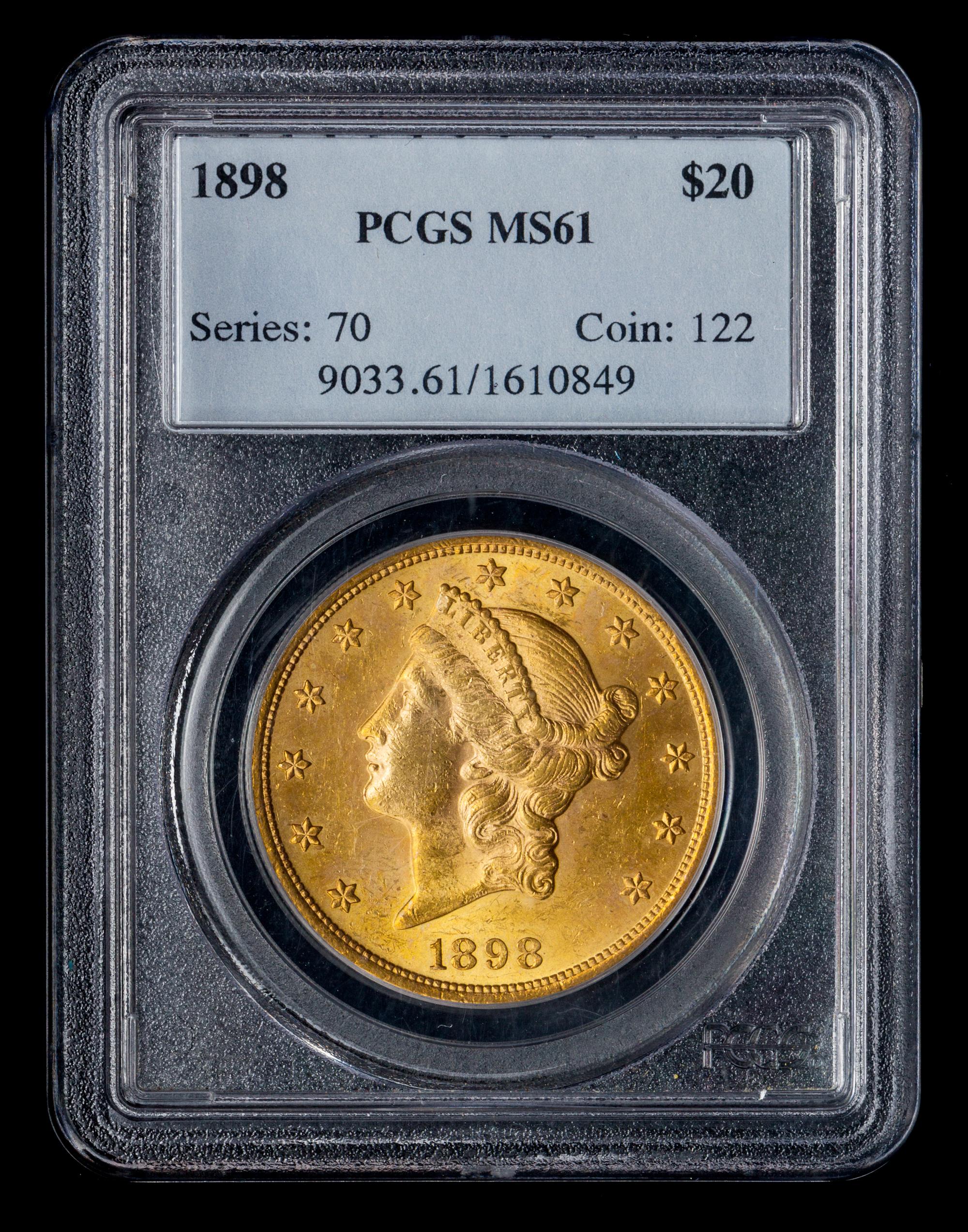 A United States 1898 Liberty Head $20 Gold Coin