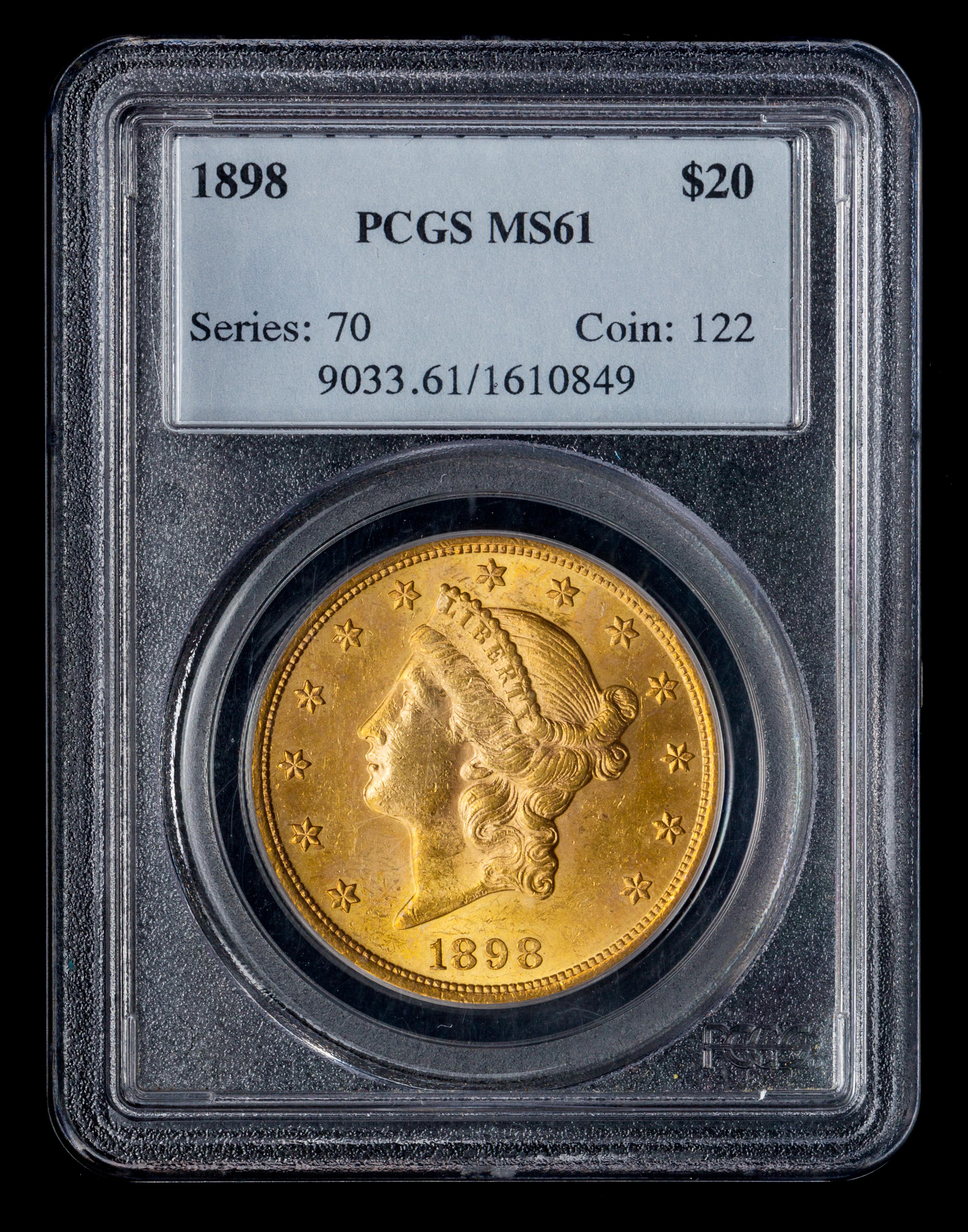 A United States 1898 Liberty Head $20 Gold Coin