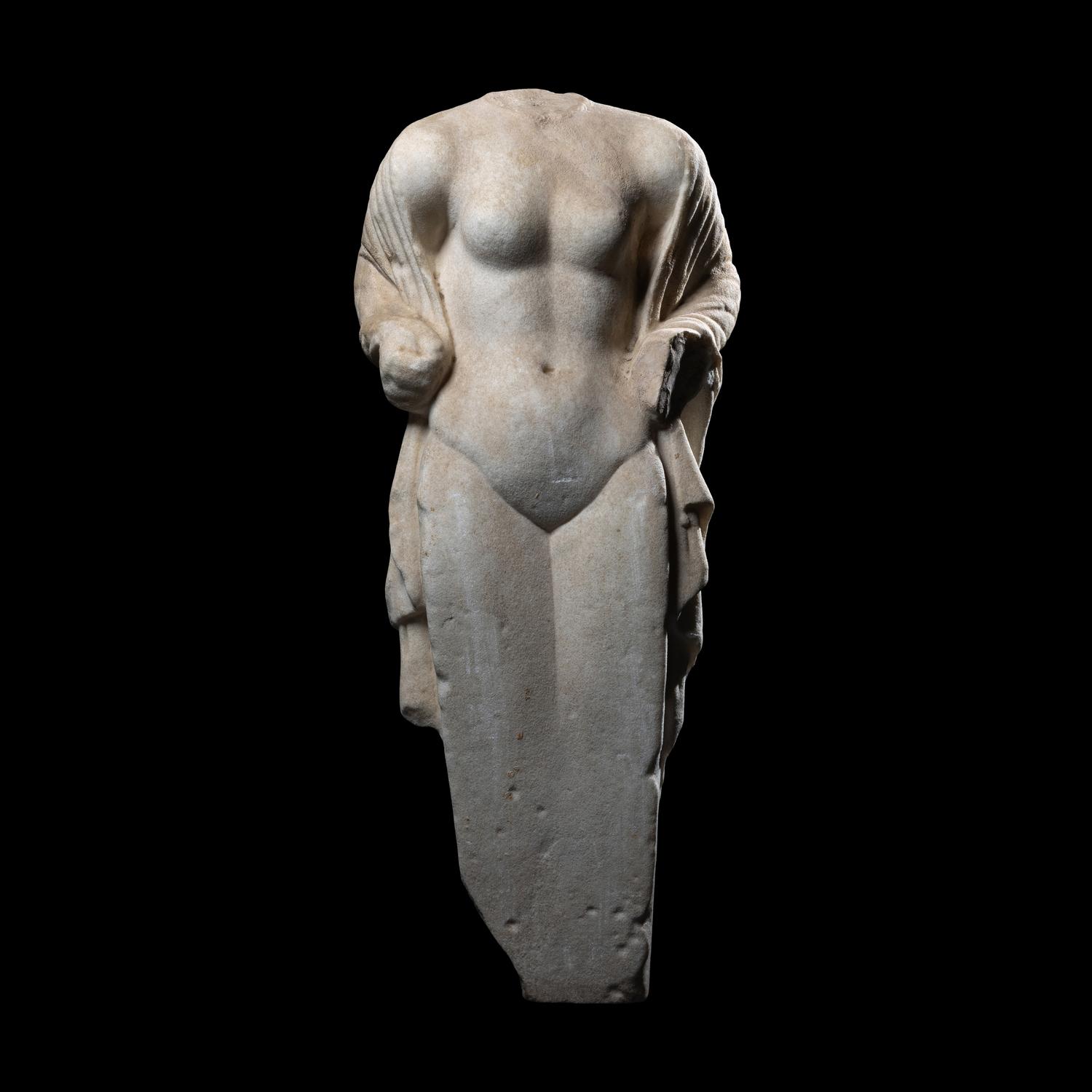 A Roman Marble Herm of Hermaphroditus