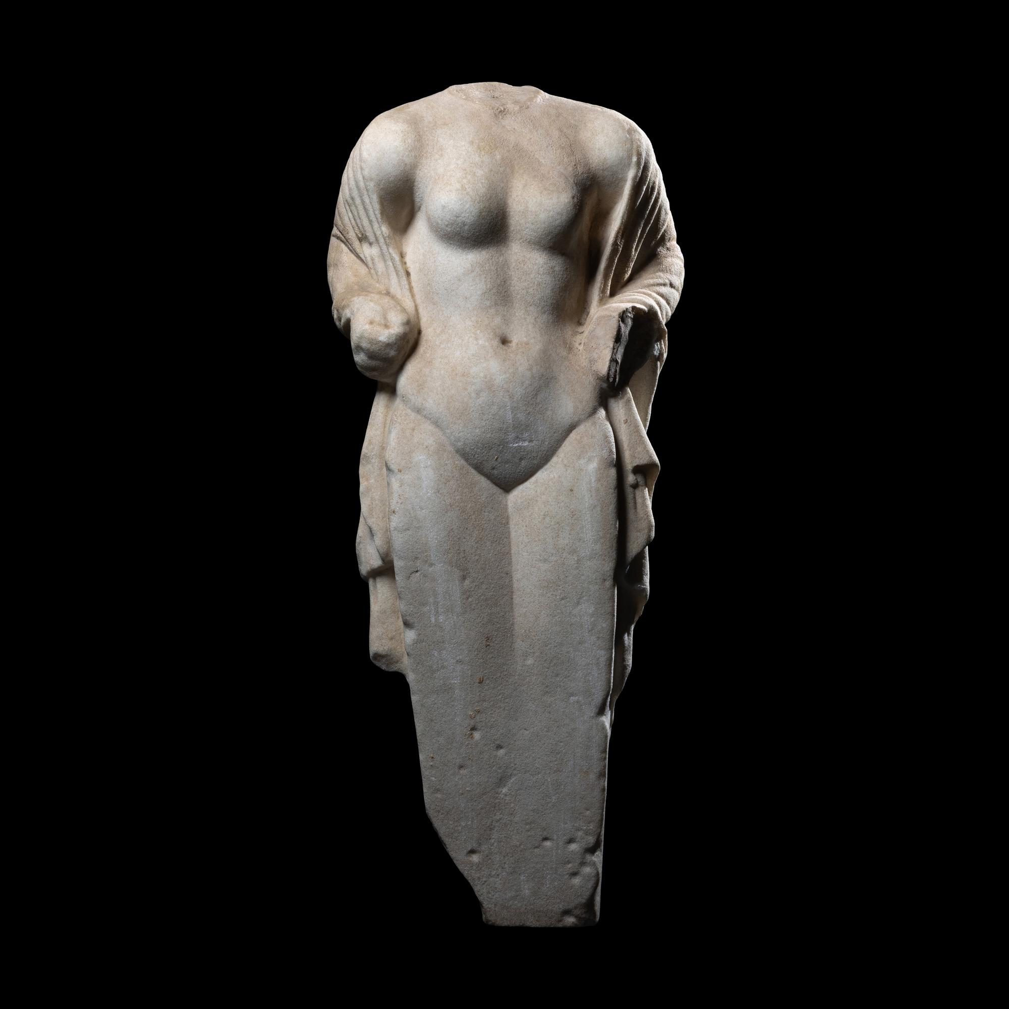 A Roman Marble Herm of Hermaphroditus