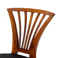 A Pair of Biedermeier Fruitwood Side Chairs