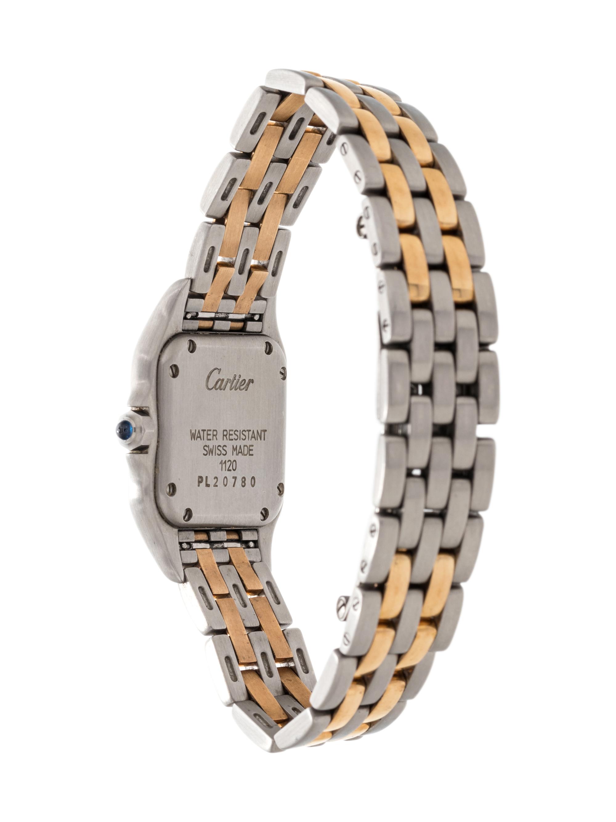 CARTIER, STAINLESS STEEL AND YELLOW GOLD REF. 1170 'PANTHÈRE' WRISTWATCH